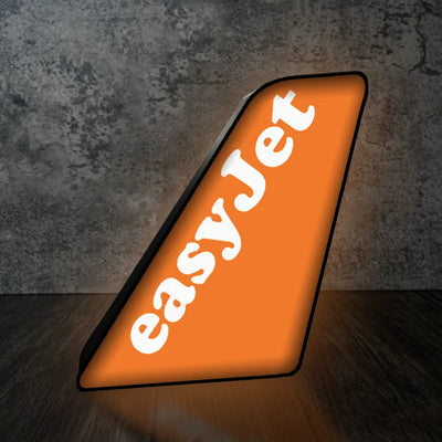Easyjet Airlines Led Aircraft Tail aviation design on premium acrylic with LED 3D aircraft tail lamp.