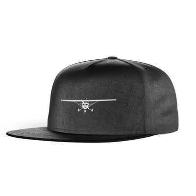 Cessna 172 Silhouette aviation embroidery on structured cotton snapback cap.