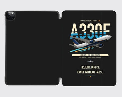 Airbus A330-200F design on black ipad tablet case