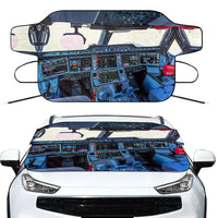 Thumbnail for Airbus A350 Cockpit Car aviation design on car windshield cover.