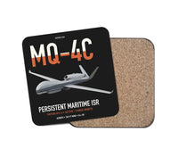 Thumbnail for MQ-4C Triton IFC-4 design on black 1 piece coaster