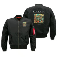 Thumbnail for KOLKATA - Poster - Bomber Jacket - Black