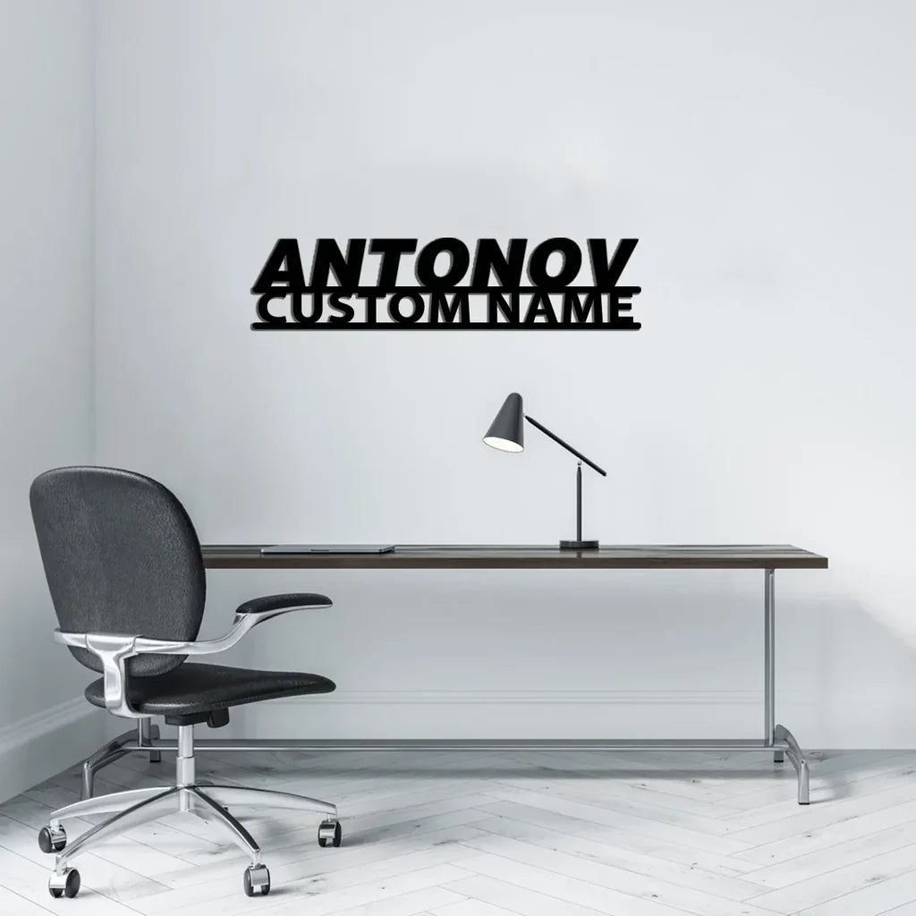 Antonov & Text aviation design on durable metal with painted finish metal wall sign.