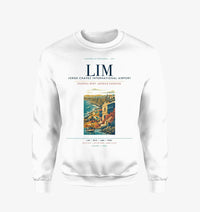 Thumbnail for Lima Jorge Chavez International Airport (LIM) design on white sweatshirt