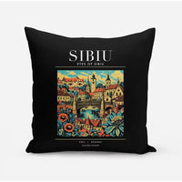 Thumbnail for SIBIU - Poster - Pillow - Black