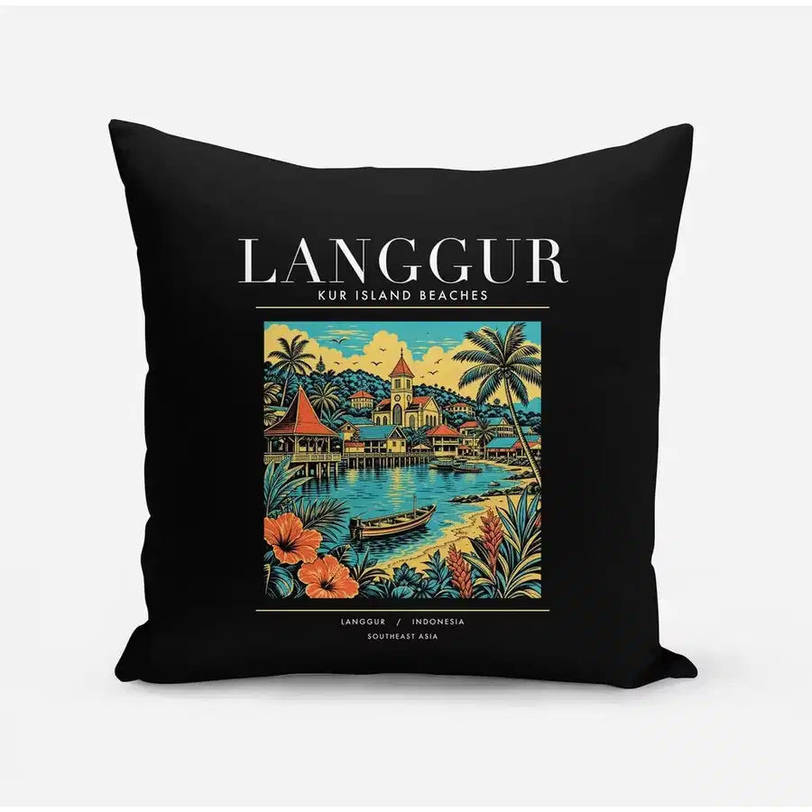 LANGGUR - Poster - Pillow - Black