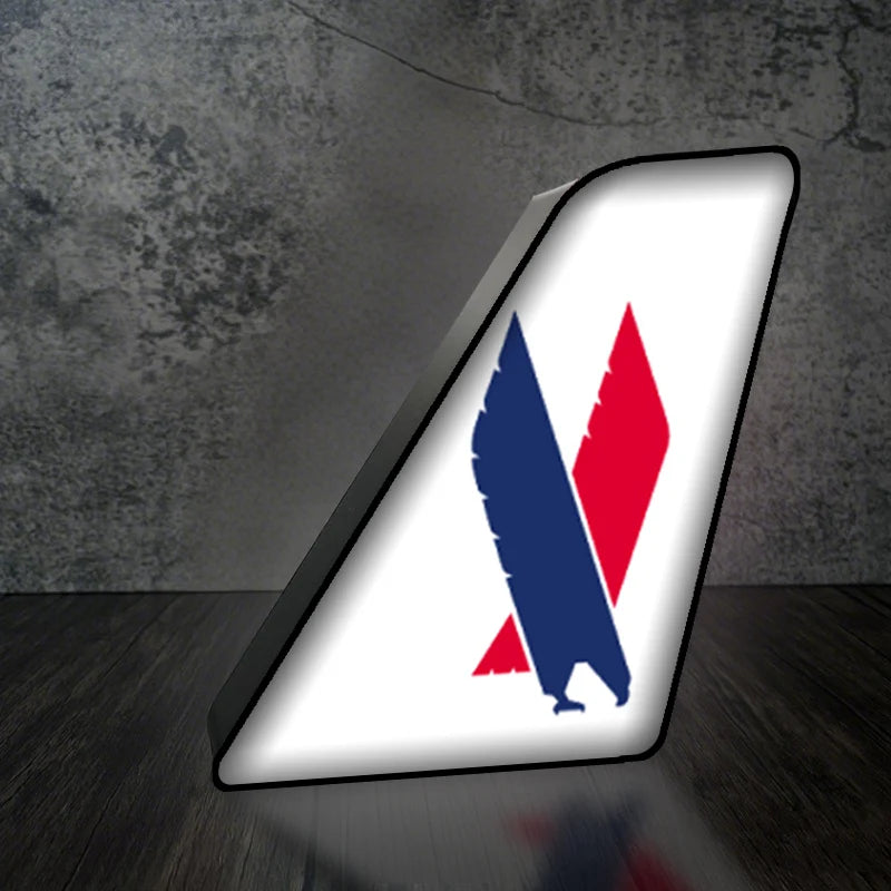 Envoy Air Led Aircraft Tail aviation design on premium acrylic with LED 3D aircraft tail lamp.