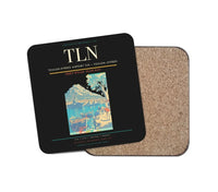 Thumbnail for Toulon-Hyères Airport (TLN) design on black 1 piece coaster