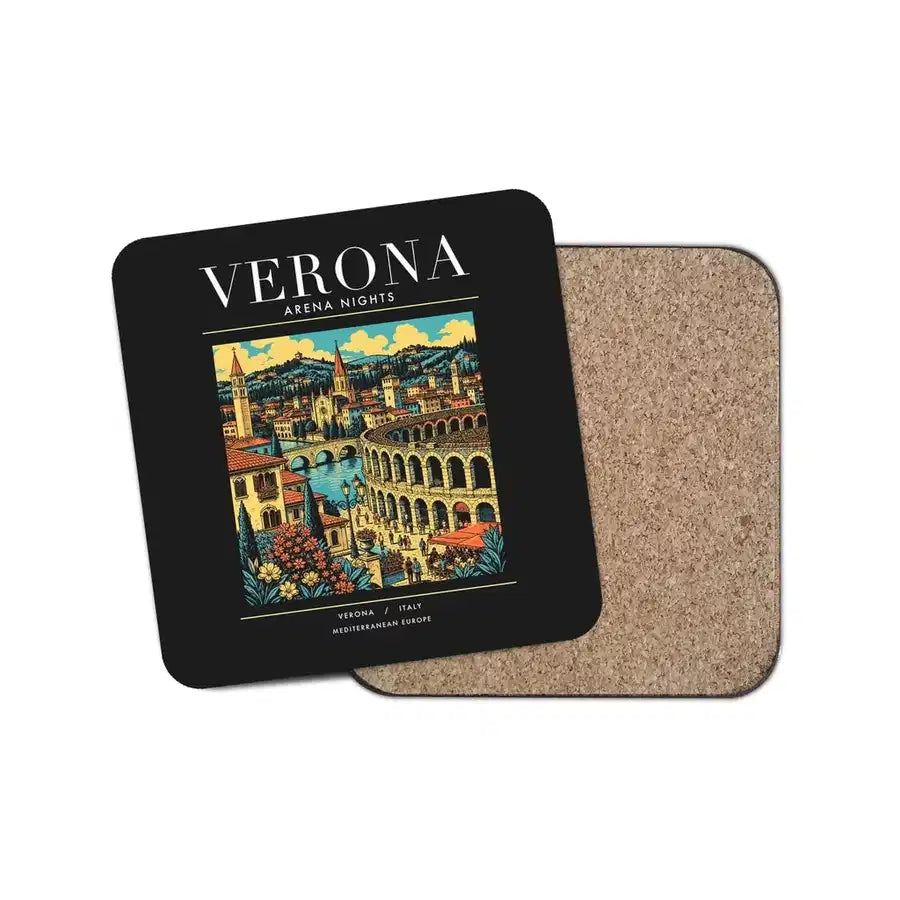 VERONA - Poster - Coaster - Black