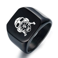 Thumbnail for Skeleton aviation ring in stainless steel.