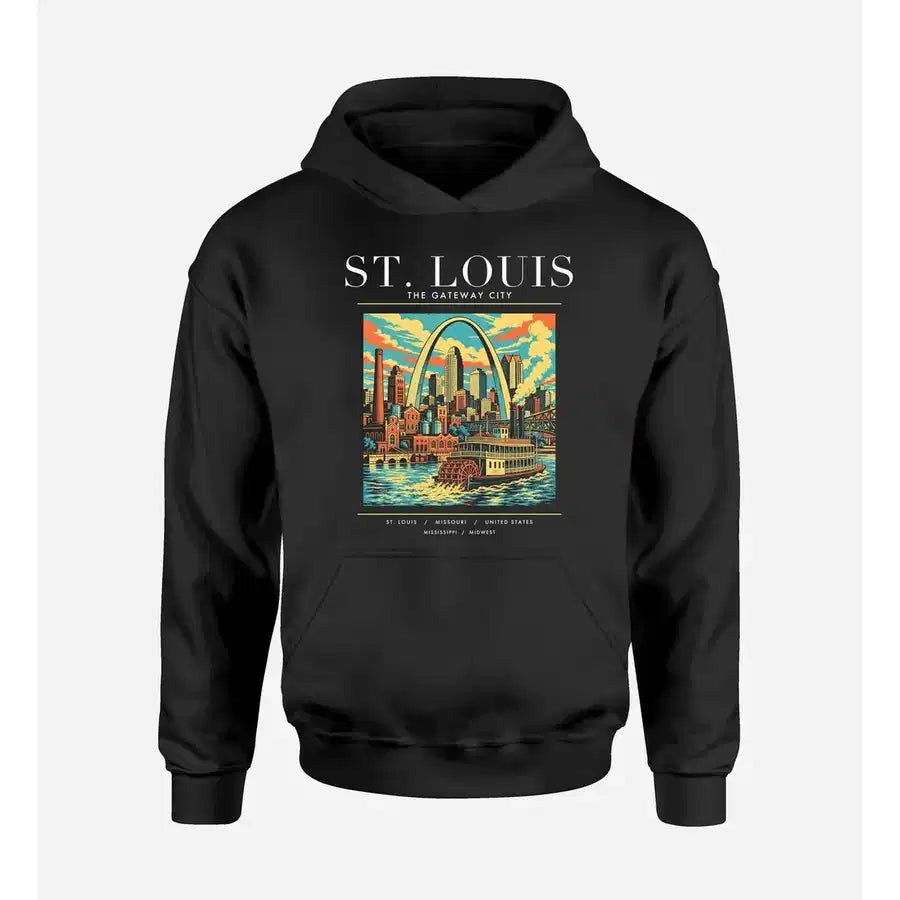ST. LOUIS - Poster - Premium Hoodie - Black