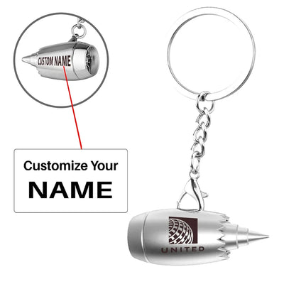 Customisable United Airlines Key Chain