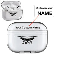 Thumbnail for Drone Silhouette AirPods Pro transparent case - Normal + Name