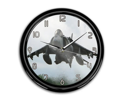 Departing Super Fighter Jet aviation themed wall clock, premium wood and metal.