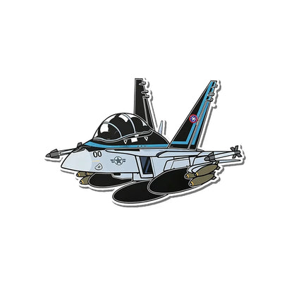 TOPGUN Boeing F-18 Super aviation design airplane sticker in weather-resistant vinyl.