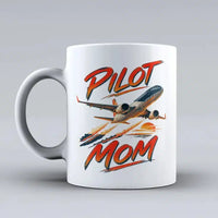 Thumbnail for 613 - Pilot Mom - Mug design on white signal