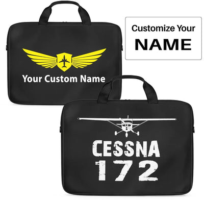 Cessna 172 & Plane Laptop & Tablet aviation laptop & tablet bag in padded polyester.