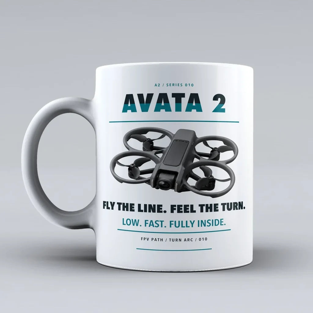 Avata 2 Mug design on white dji