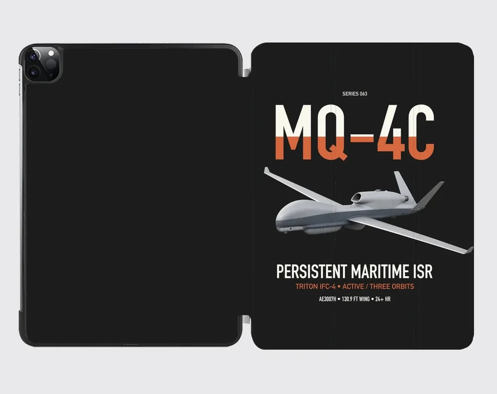 MQ-4C Triton IFC-4 design on black ipad tablet case
