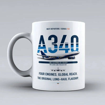 A340-300 Mug design on white airbus