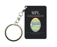 Thumbnail for Montpellier–Méditerranée Airport (MPL) design on black key chain