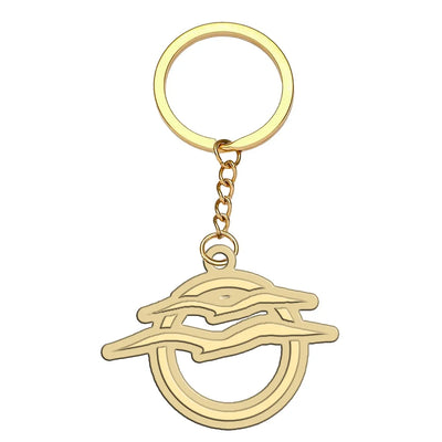 Aegean Airlines aviation hollow key chain in polished alloy.