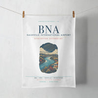 Thumbnail for Nashville International Airport (BNA) design on white towel