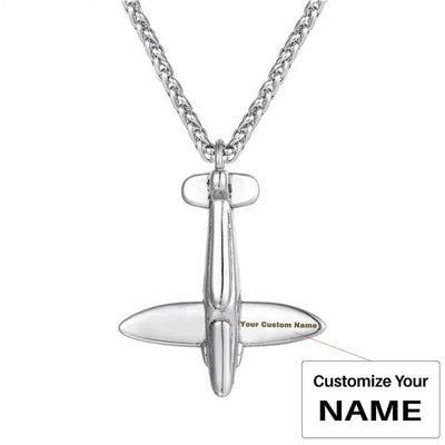 Customisable Small Airplane Necklace