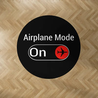 Thumbnail for Airplane Mode On Carpet & Floor Mats (Round) aviation design on durable carpet pile with non-slip backing round carpet floor.
