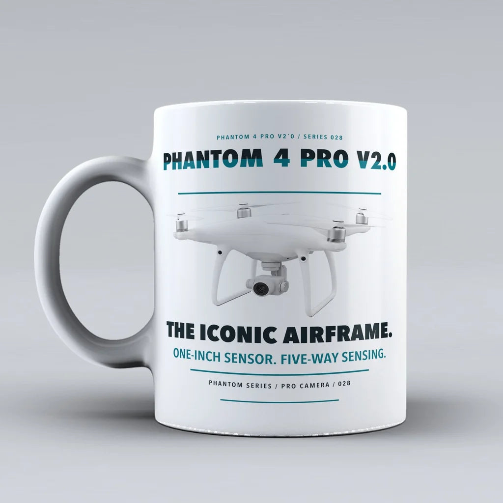 Phantom 4 Pro V2.0 Mug design on white dji