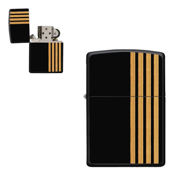 Special Pilot Epaulettes 4 Lines aviation metal lighter in premium metal alloy.