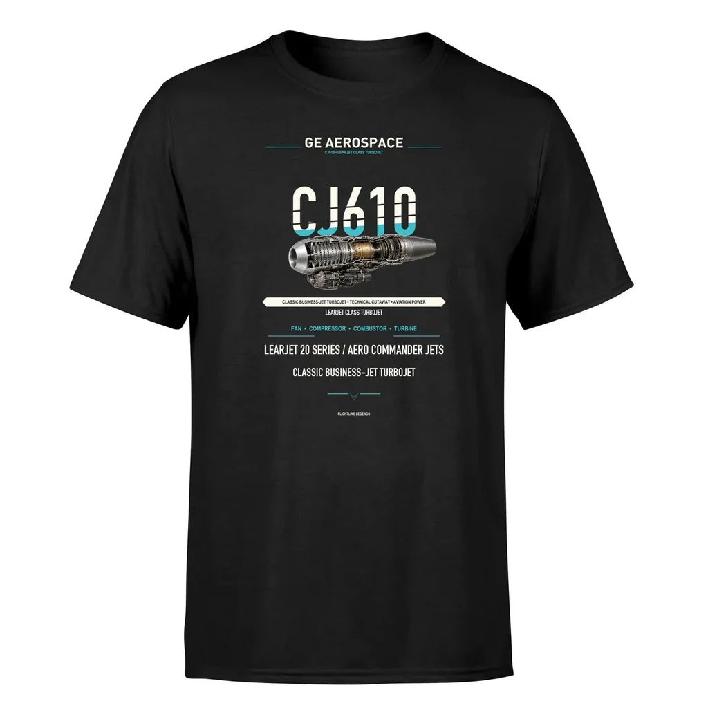 CJ610 design on black single side