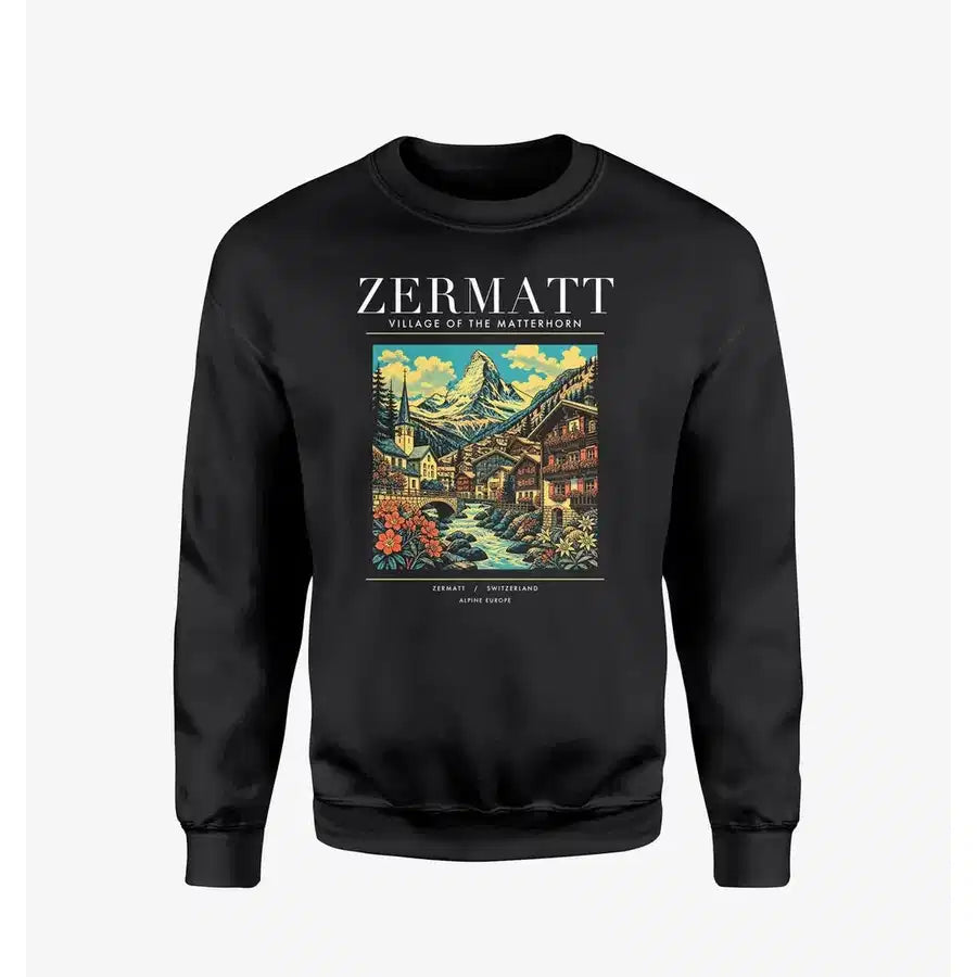 ZERMATT - Poster - Sweatshirt - Black