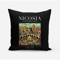 Thumbnail for NICOSIA - Poster - Pillow - Black