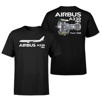 Thumbnail for Airbus A330neo & Trent 7000 Engine aviation design printed on soft cotton double-side print T-shirt.
