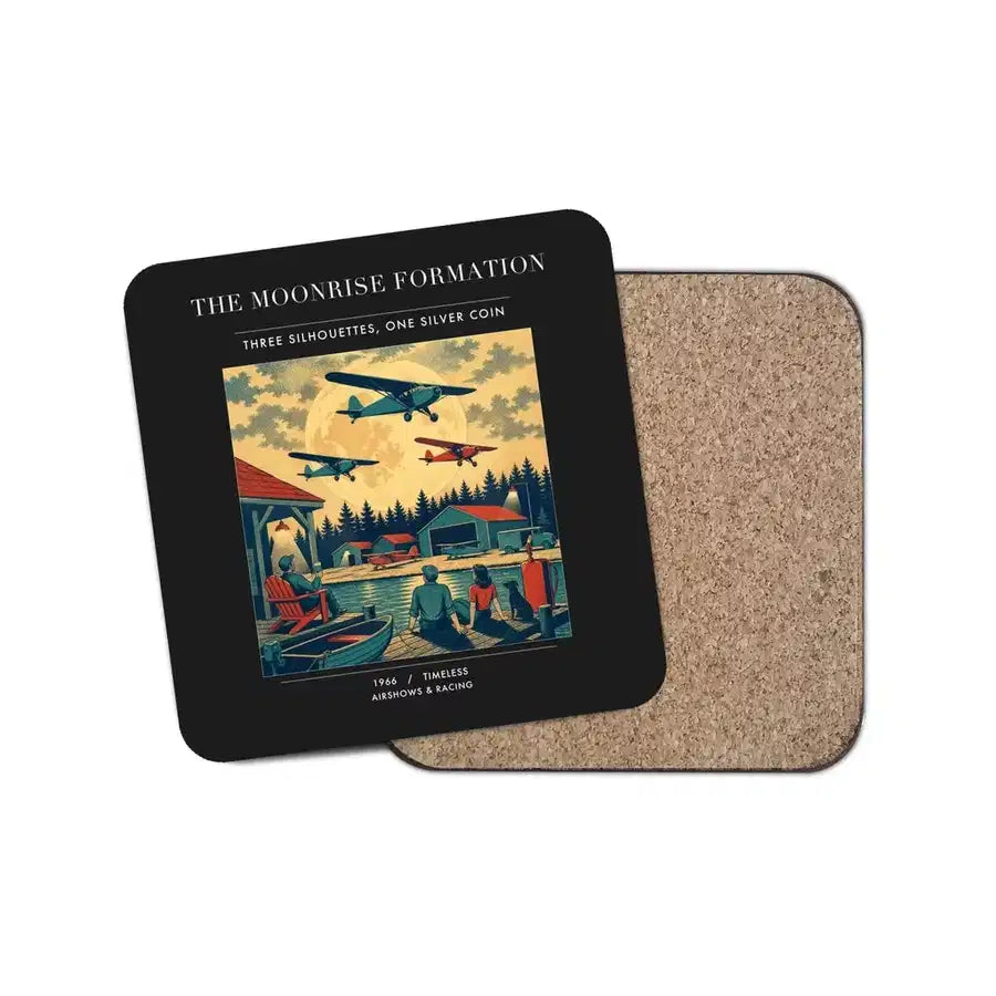 The Moonrise Formation - Designed Coasters design on black 1-piece