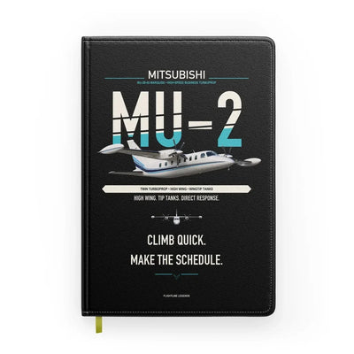 Mitsubishi MU-2B-60 Marquise design on black notebook