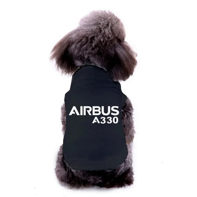 Pet vest with Airbus A330 & Text Dog Pet aviation design, quilted insulated panel.