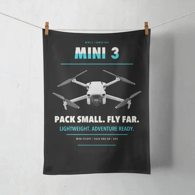 DJI Mini 3 design on black towel