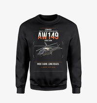 Thumbnail for Leonardo AW149 design on black sweatshirt