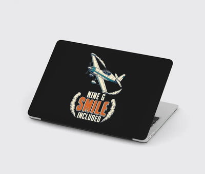 Nine G Smile Included design on black MacBook case