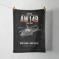 Thumbnail for Leonardo AW149 design on black towel