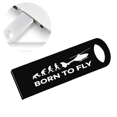 Born To Fly aviation design on durable waterproof casing waterproof USB device.