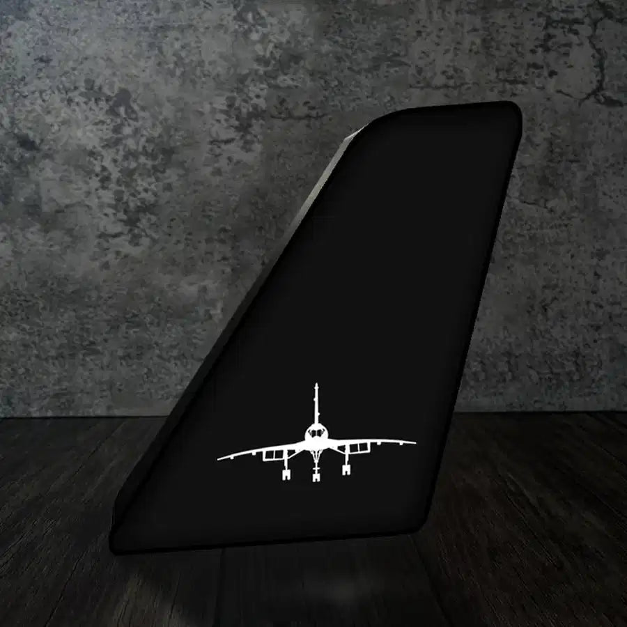 Concorde Silhouette Led Aircraft Tail aviation design on premium acrylic with LED 3D aircraft tail lamp.