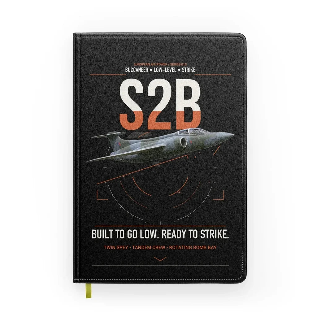 Blackburn Buccaneer S2B design on black notebook