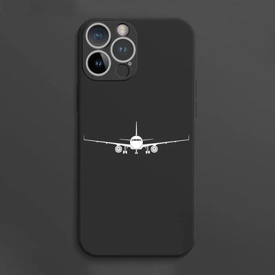 Airbus A320 Silhouette aviation themed soft silicone iPhone case for iPhone.