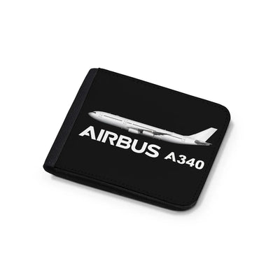 The Airbus A340 aviation design wallet, leather construction.