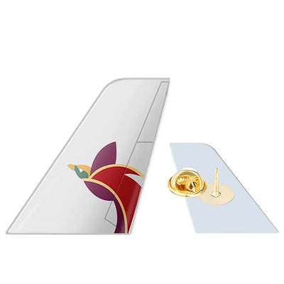 Air Niugini Airlines aviation design tail-shape badge pin in polished alloy.