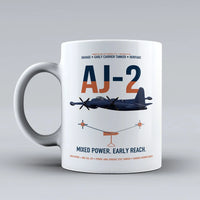 Thumbnail for AJ-2 Savage Tanker design on white ceramic mug, double-side print
