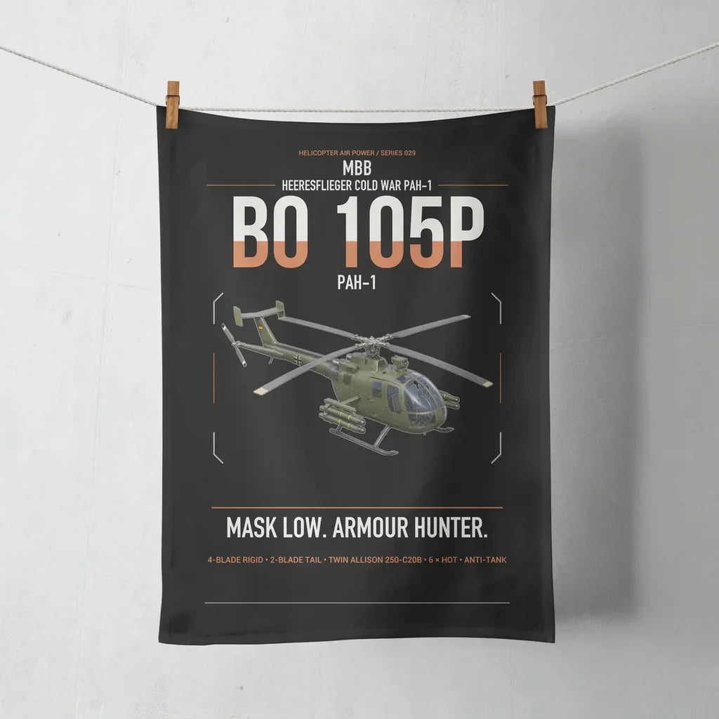 MBB BO 105P PAH-1 design on black towel